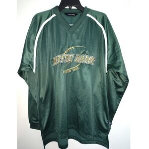Holloway Notre Dame Fighting Irish MensXL Green V-Neck Windshirt Pullover Jacket
